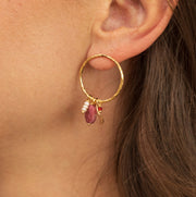 Boucles d'oreilles Manon - Grenat